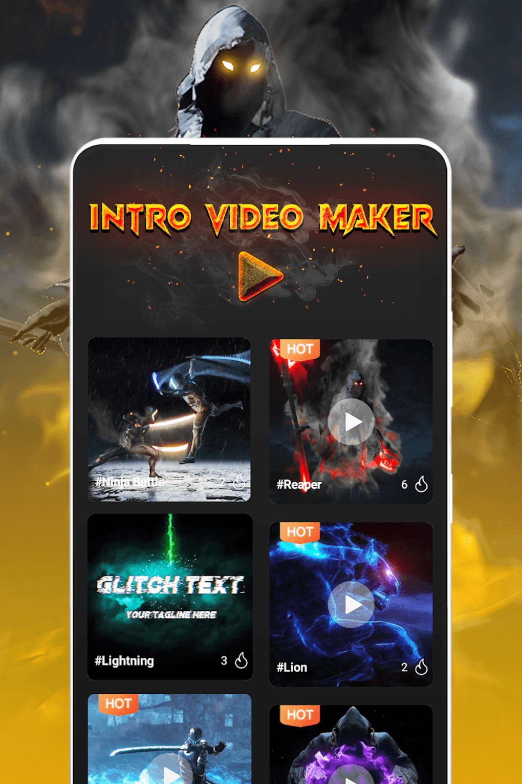 Gaming Intro Maker - Glitch Logo Text Animation for Android - Download