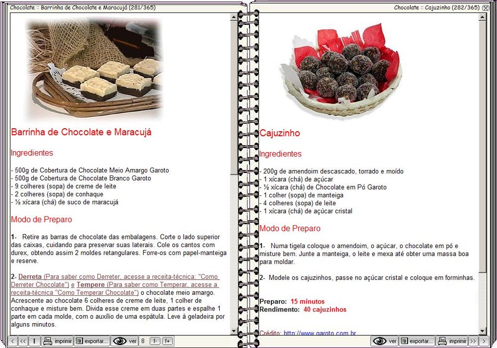 Livro de receitas digital