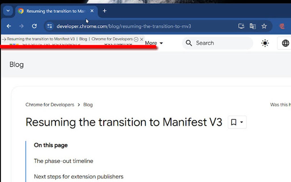 Show Title Tag Corner for Google Chrome - Extension Download