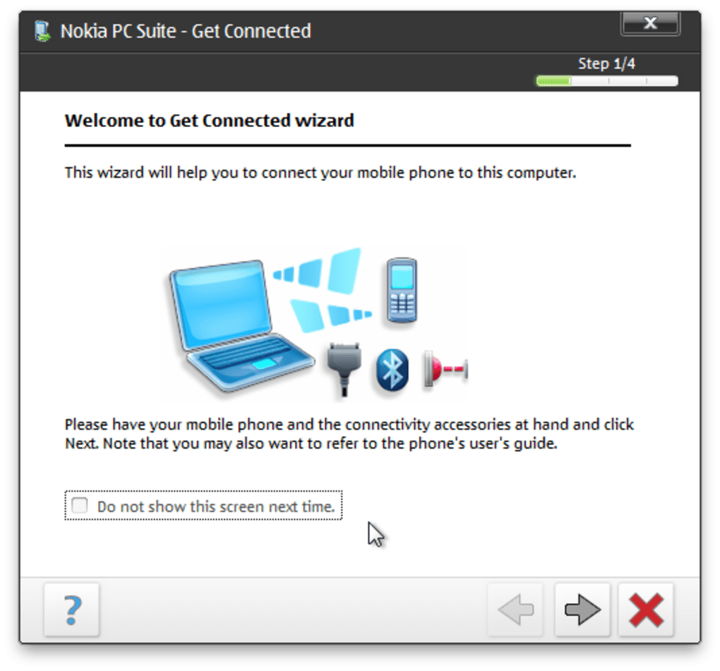 Nokia PC Suite for Android : Connection wizard