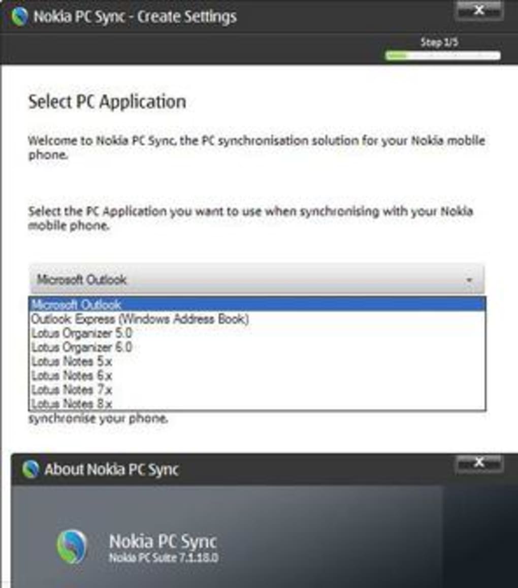 Nokia PC Suite for Android : Selecting PC application