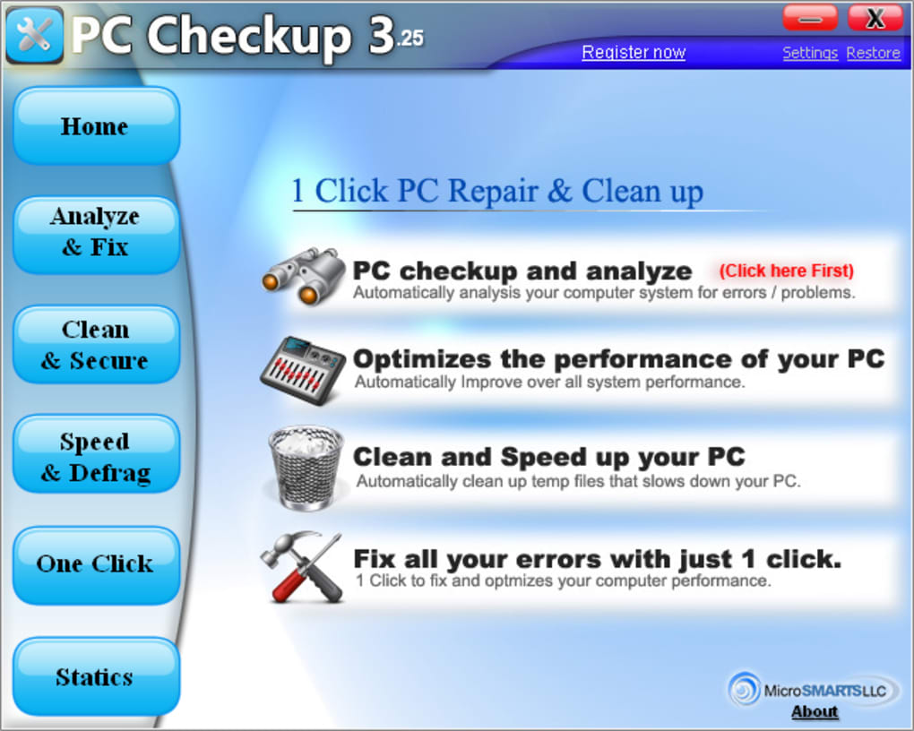 Norton PC Checkup for Windows
