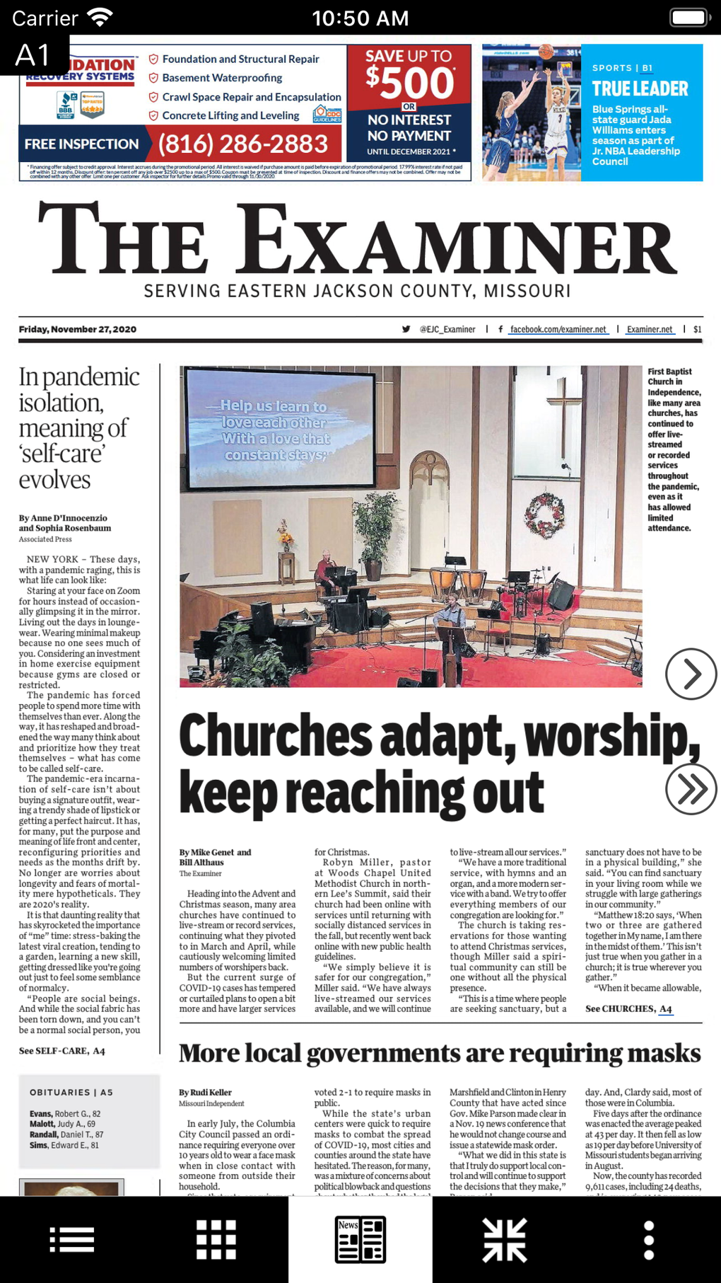 Independence Examiner eEdition for iPhone 無料・ダウンロード