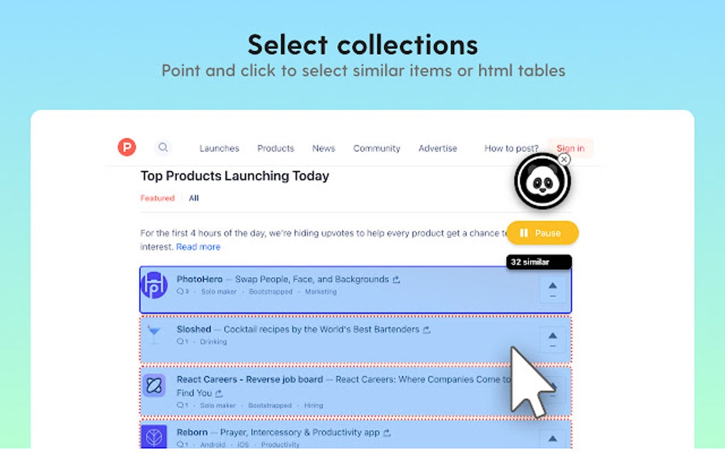Panda Extract Visual Web Scraper - Panda Extract Visual Web Scraper Screenshot 