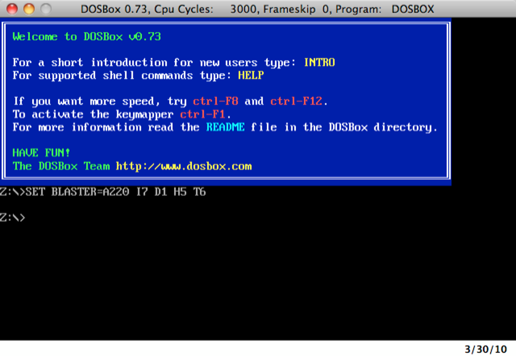 dos emulator for mac os x 9