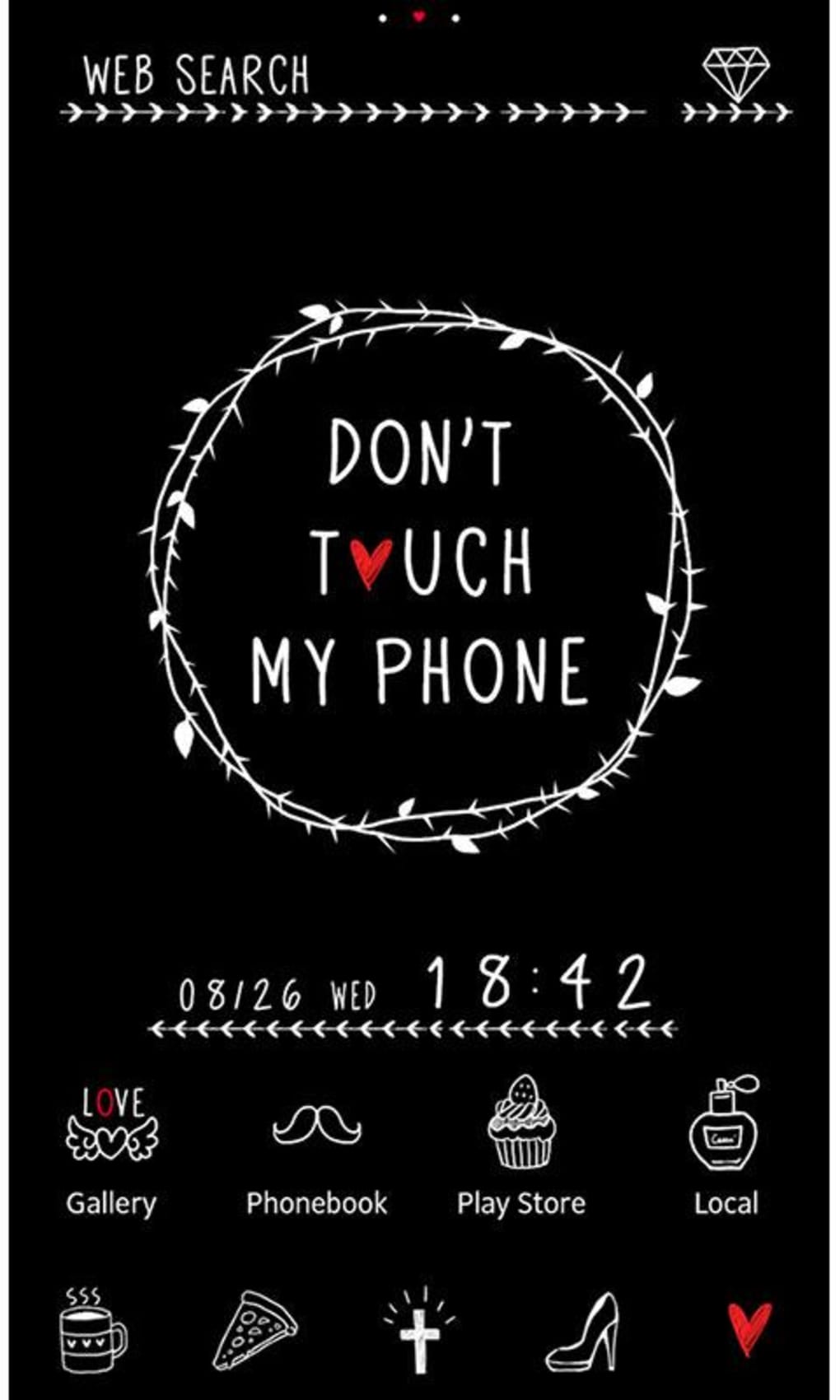 Don't touch my phone wallpaper by Wojciech Augustynowicz