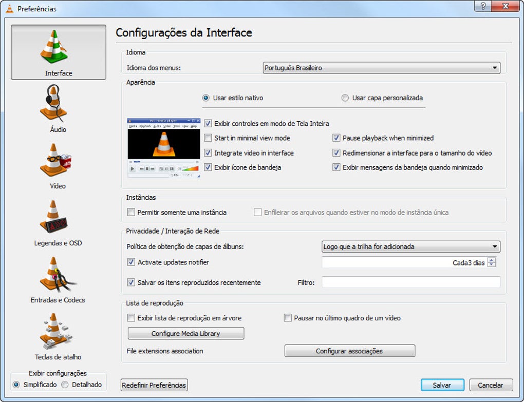 how to customize vlc media player