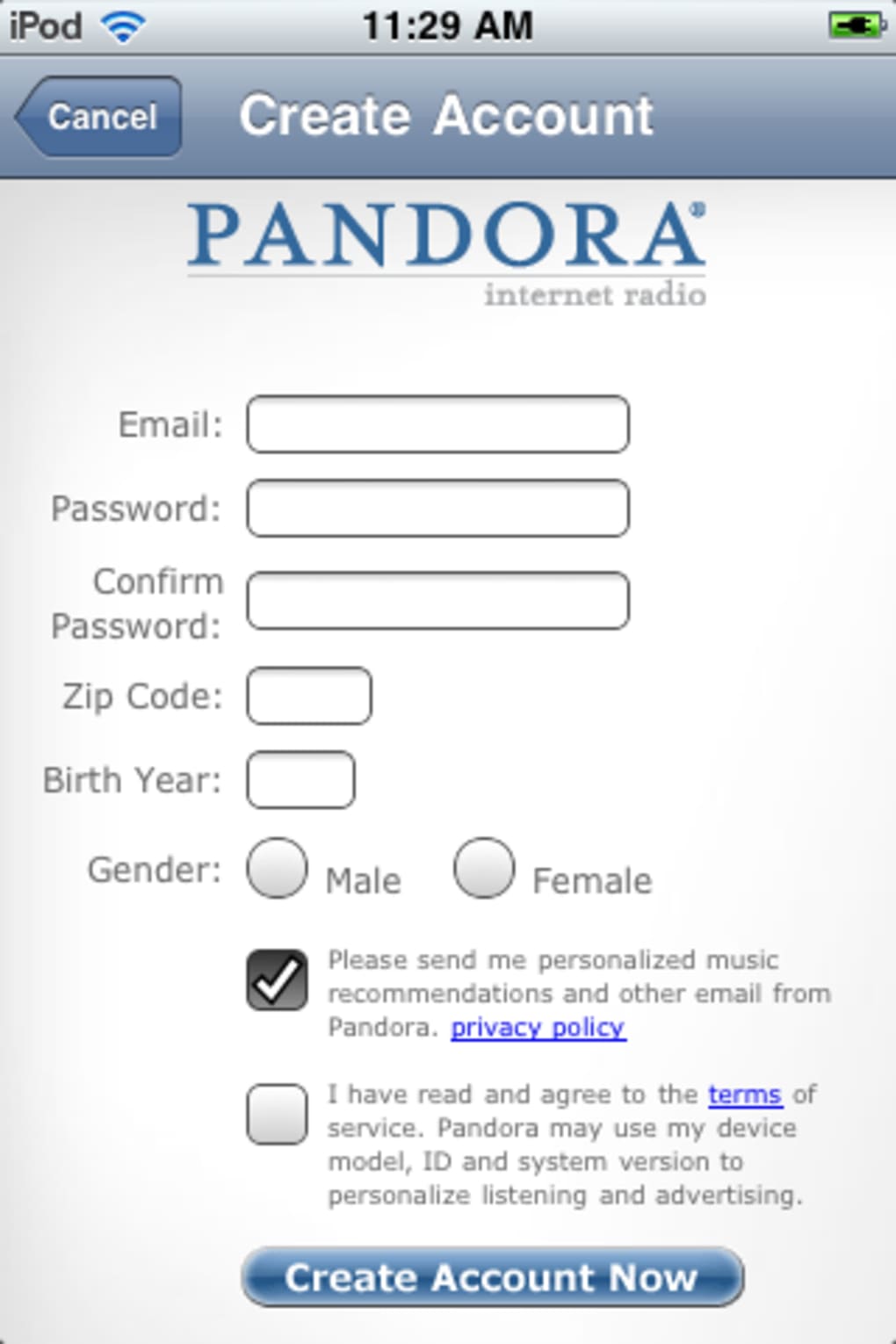 Espolvorear Ten confianza campeón Pandora: Music Podcasts para iPhone - Descargar