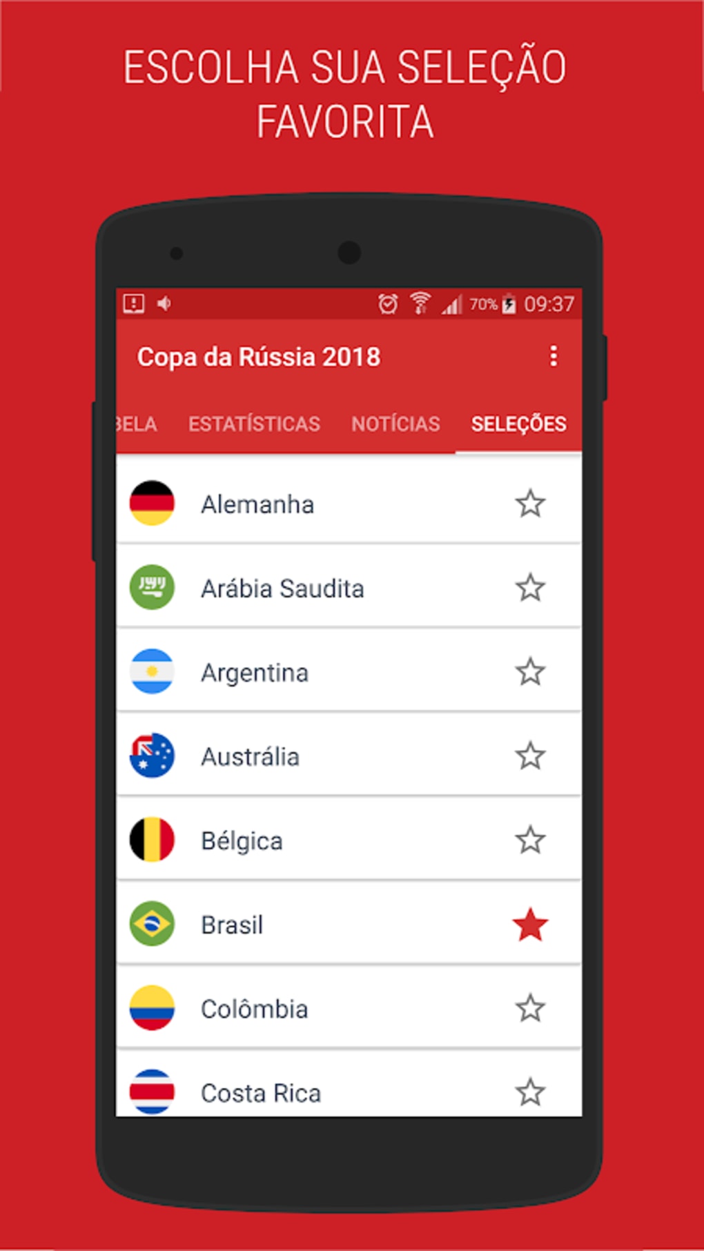 Copa do Mundo 2018: Tabela, jogos e notícias APK for Android - Download