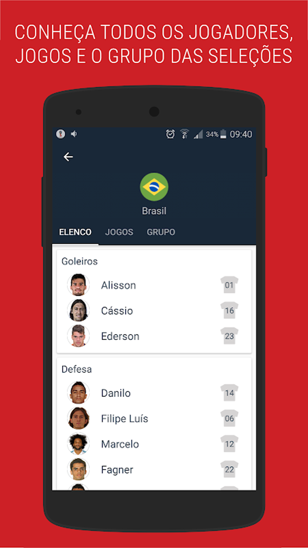 Copa do Mundo 2018: Tabela, jogos e notícias APK for Android