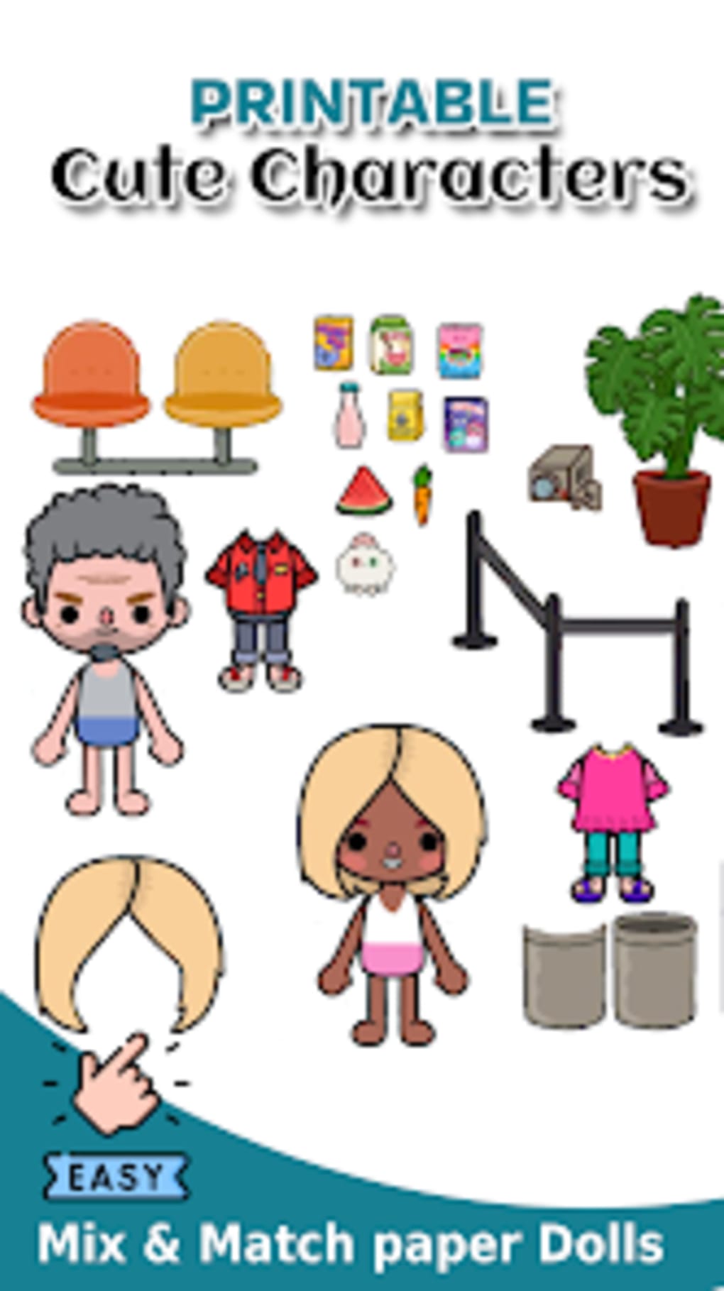 Paper Toca Dolls of Boca Craft for Android - Download