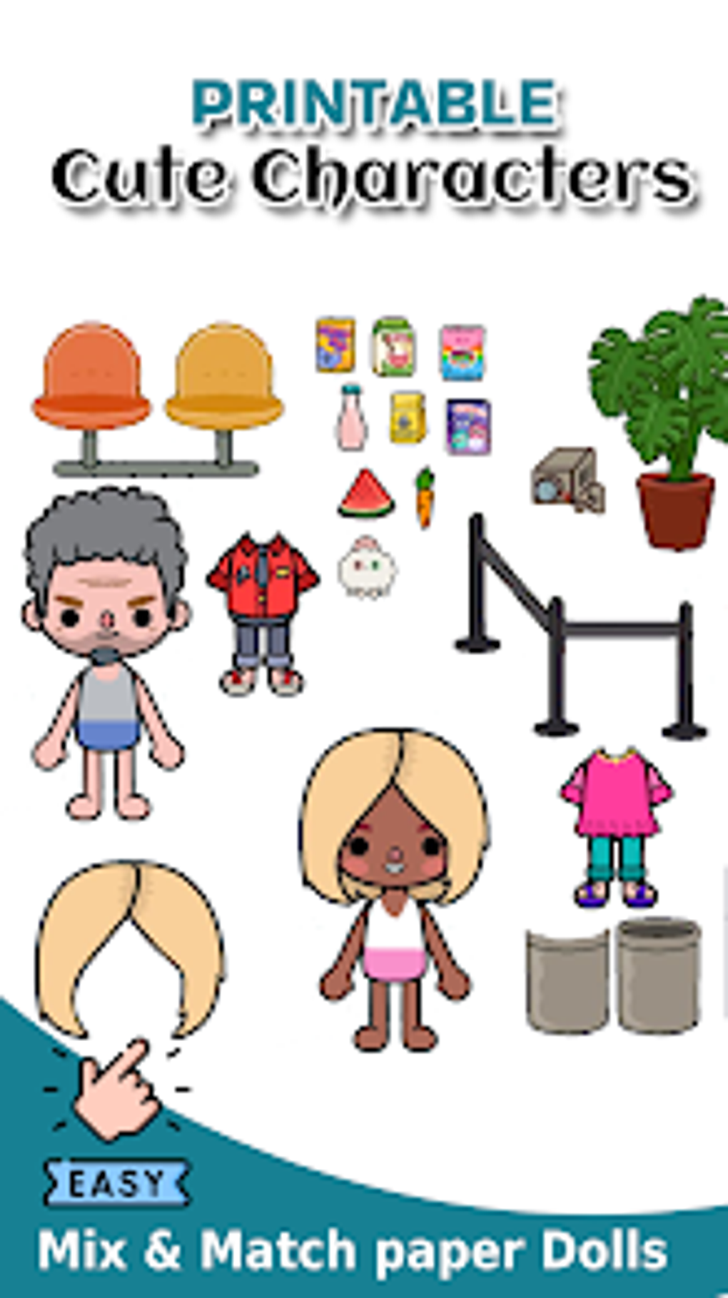 Paper Toca Dolls of Boca Craft for Android - Download