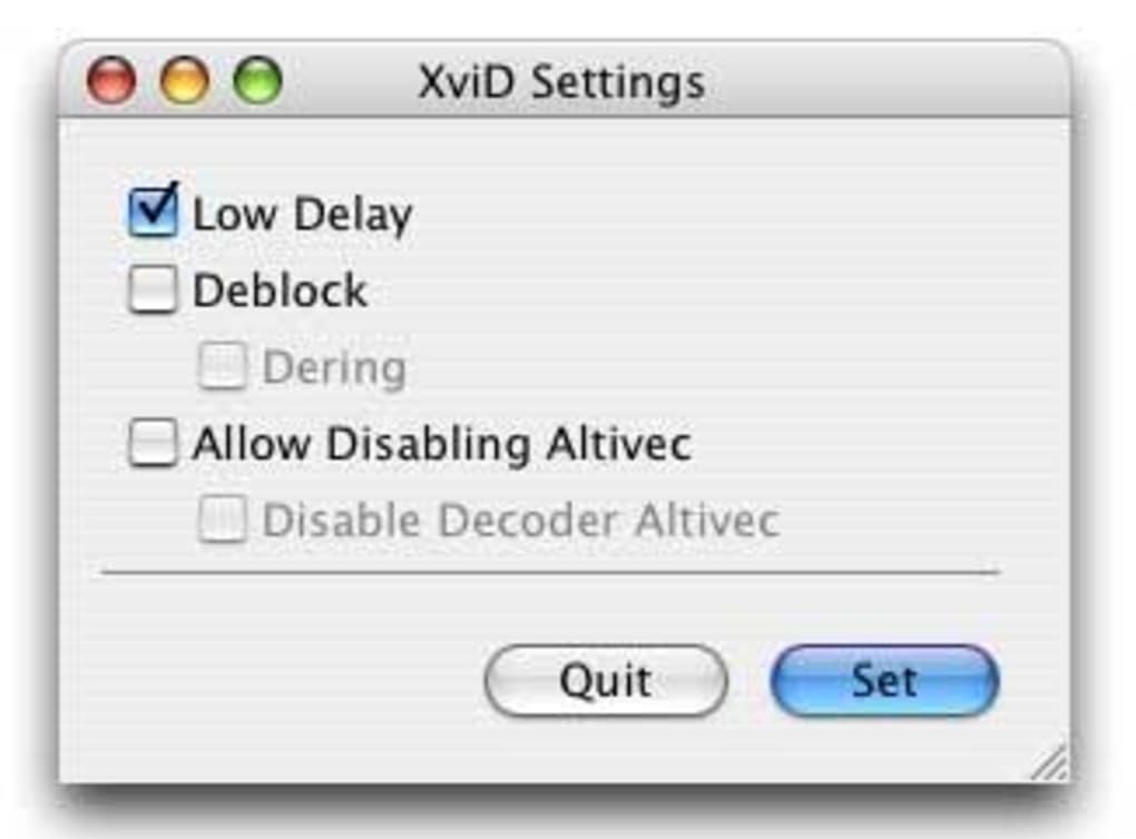 Xvid video codec free download for mac