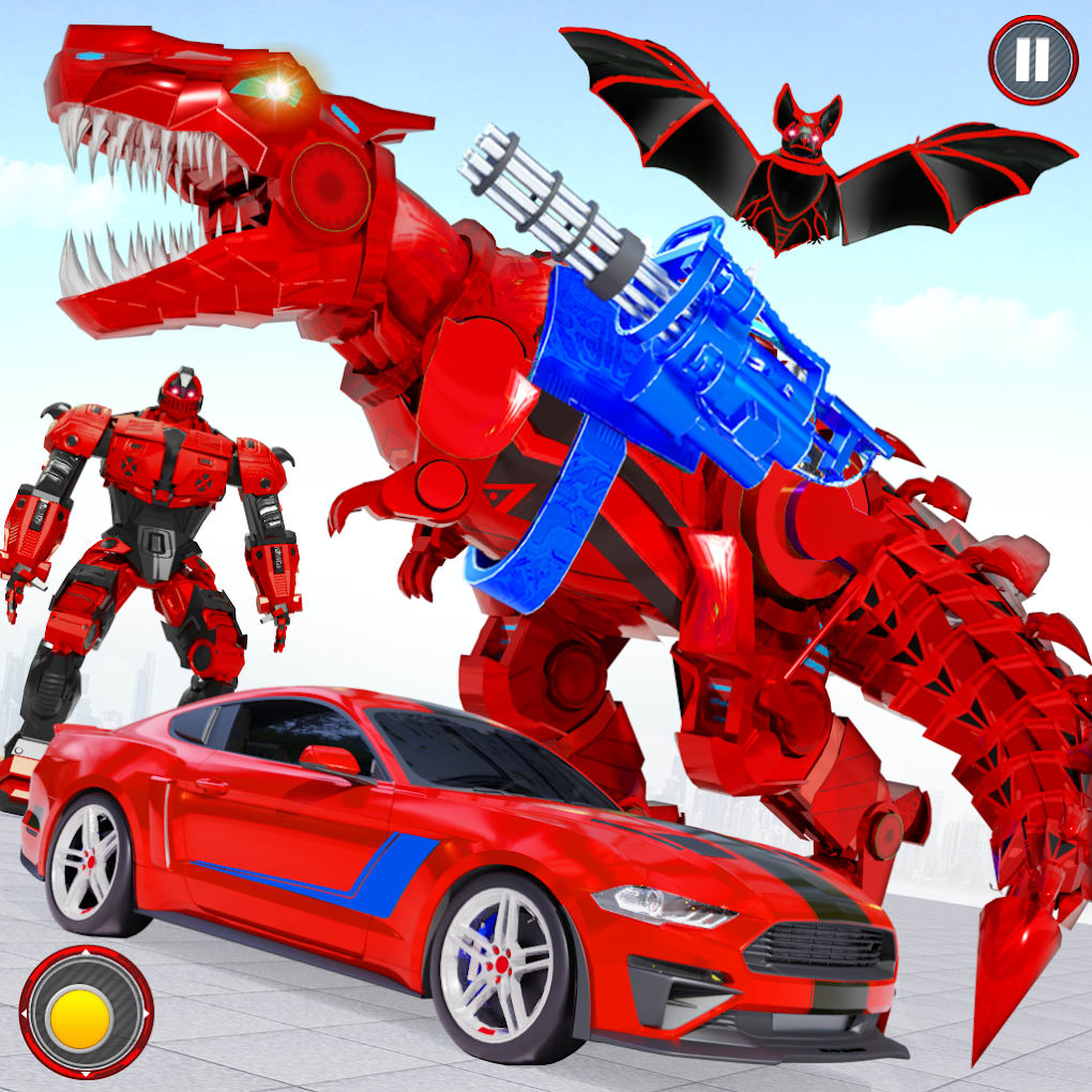 dinossauro Robô Transformar Carro Jogos 3D, Animal Robô Jogos