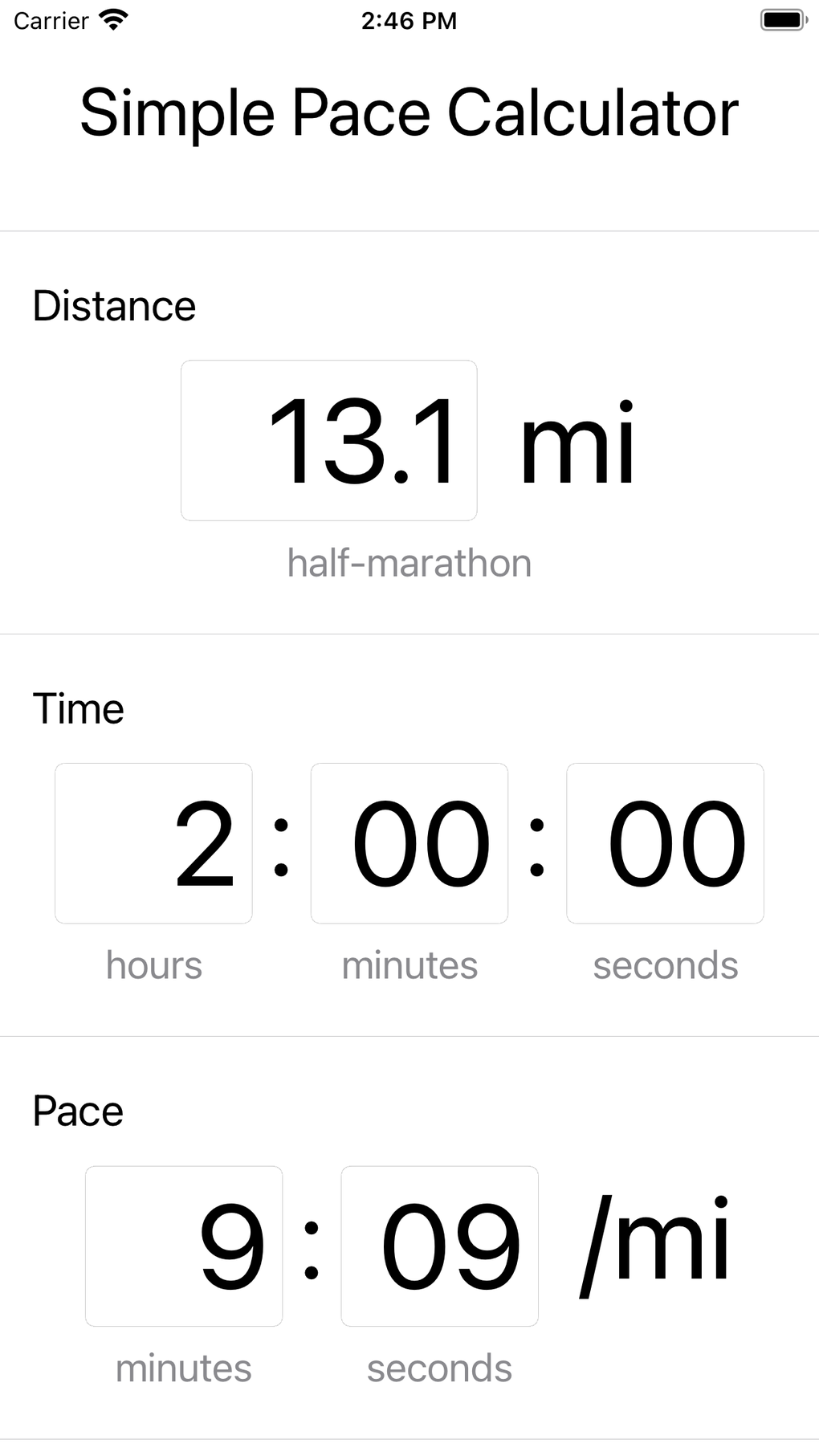 Simple Pace Calculator for iPhone - 無料・ダウンロード