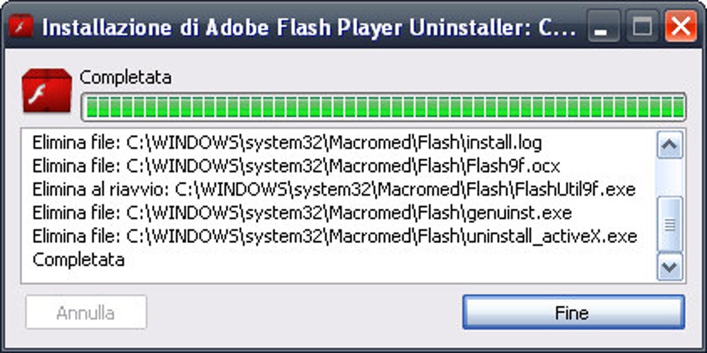 uninstall flash player 11.5