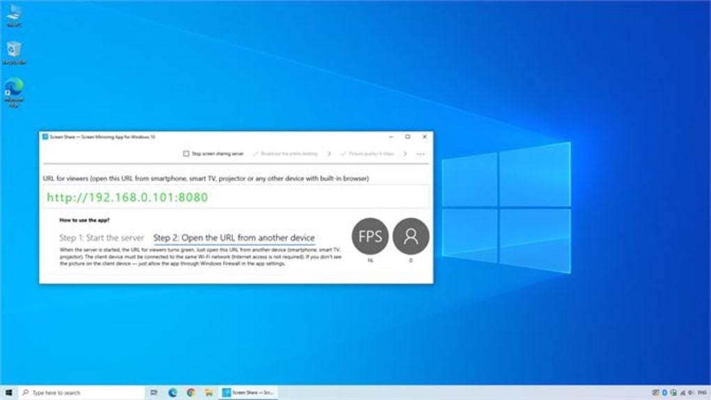 download screen mirroring for windows 10