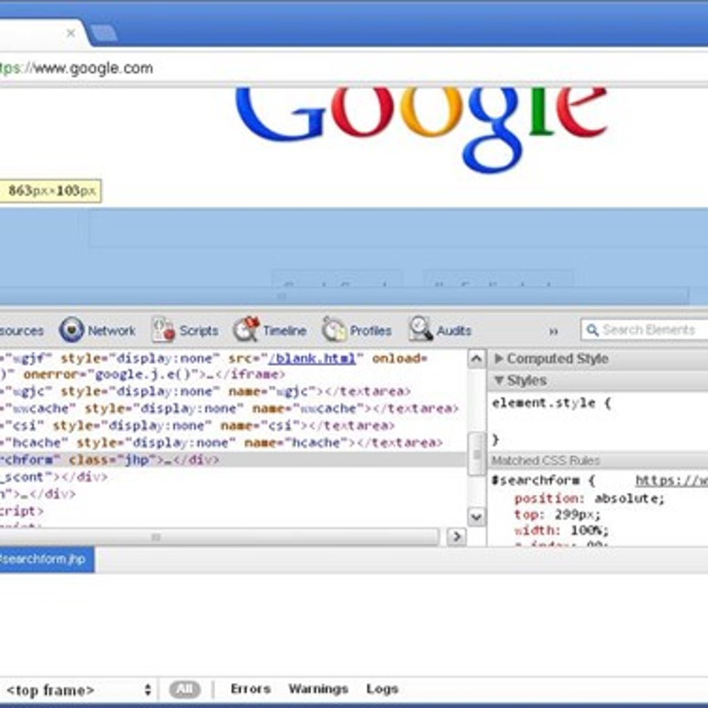 Google Chrome Developer Tools — Скачать