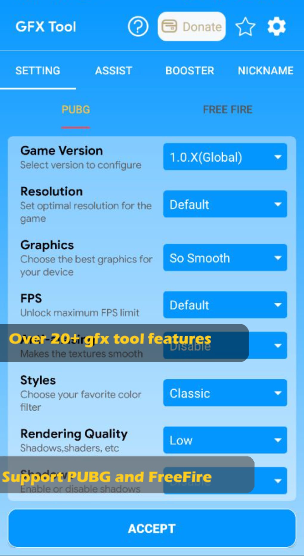 FT Tools - GFX Tool for FREE FIRE for Android - Download