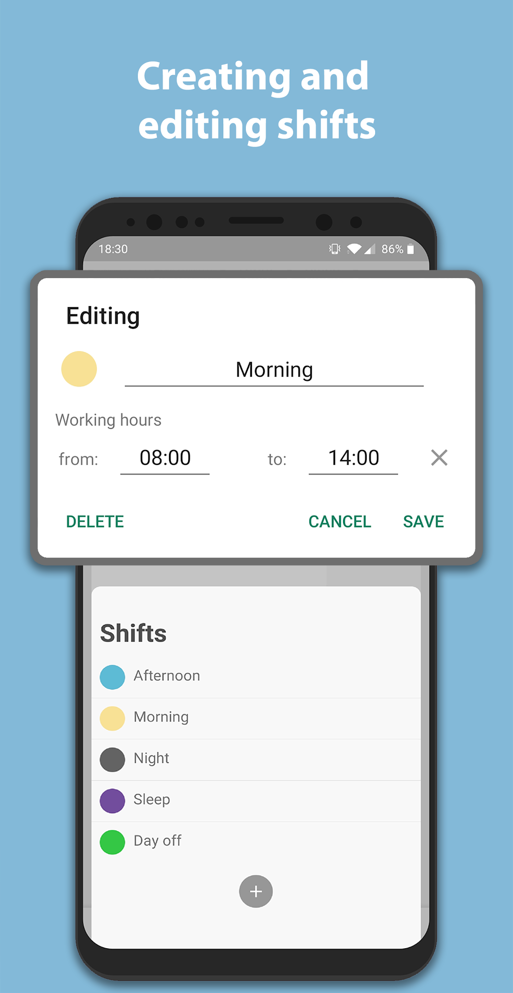 Simple Shift - work schedule для Android — Скачать