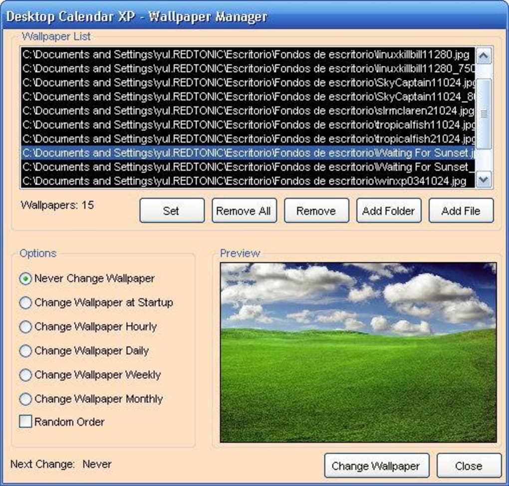 Desktop Calendar XP Tải về