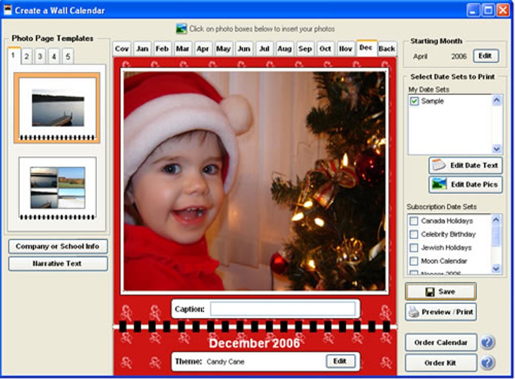 EZ Photo Calendar Creator - Download