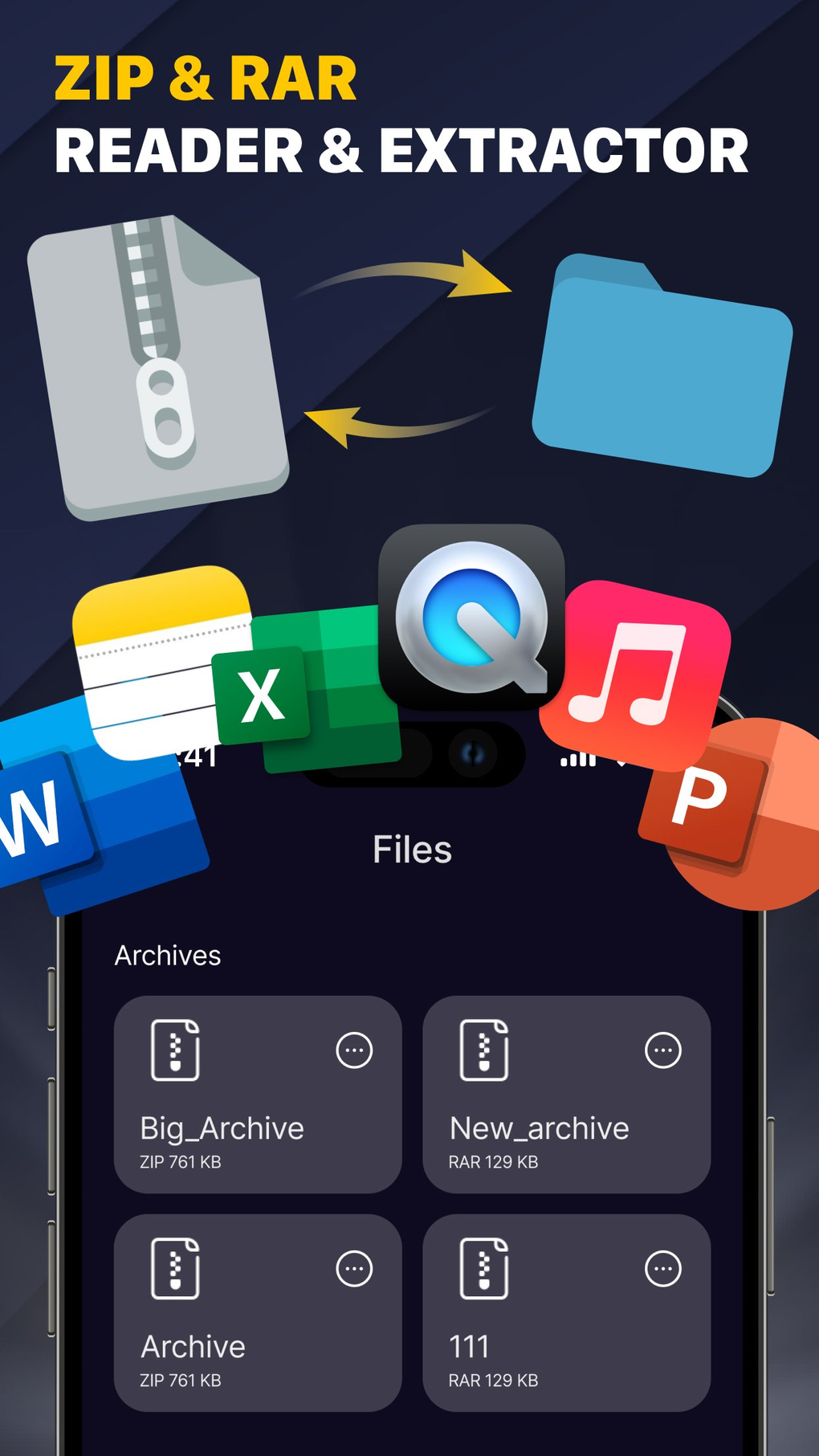 Unzip - Zip RaR Files Opener для iPhone — Скачать