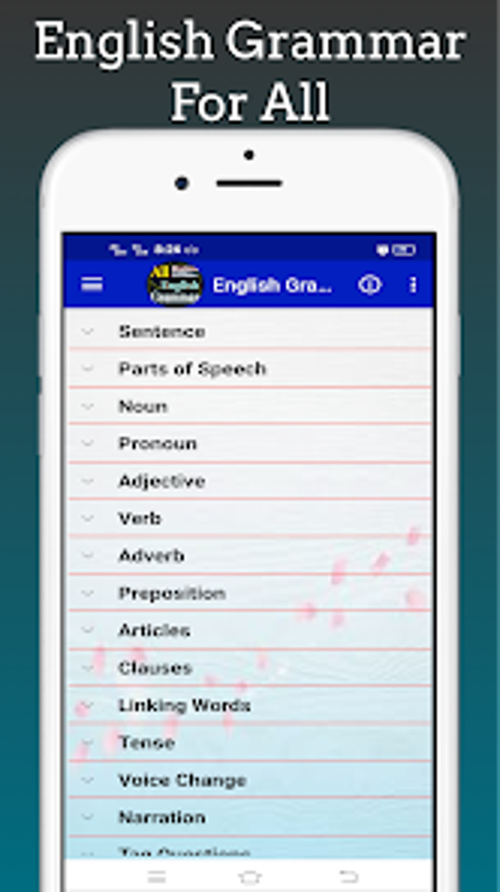 English Grammar For All для Android — Скачать