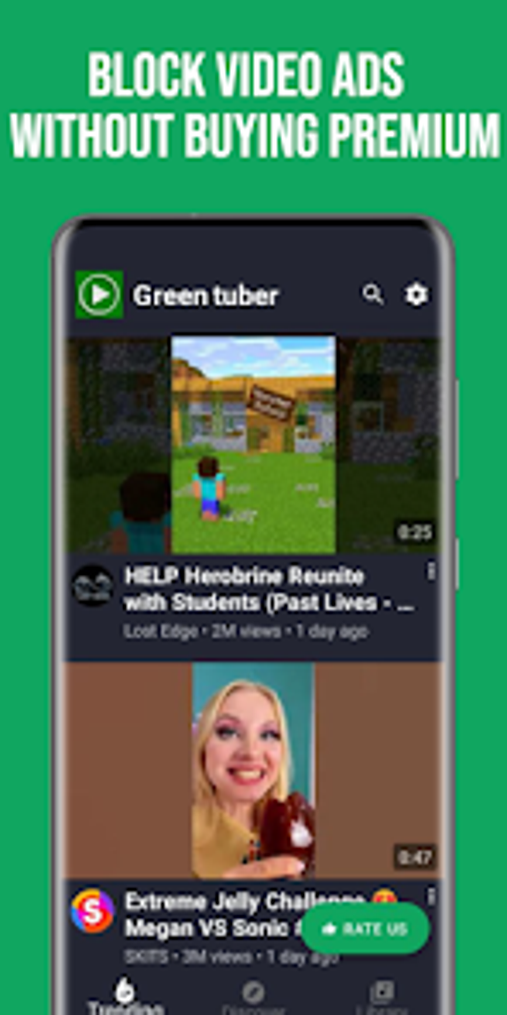 GreenTuber Lite Block Ads для Android — Скачать