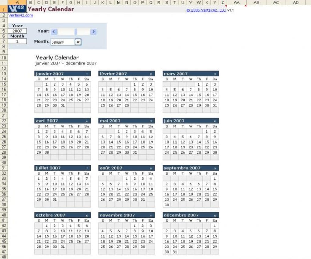 Calendario Automático Excel Modelo de Calendário Anual Excel - Download