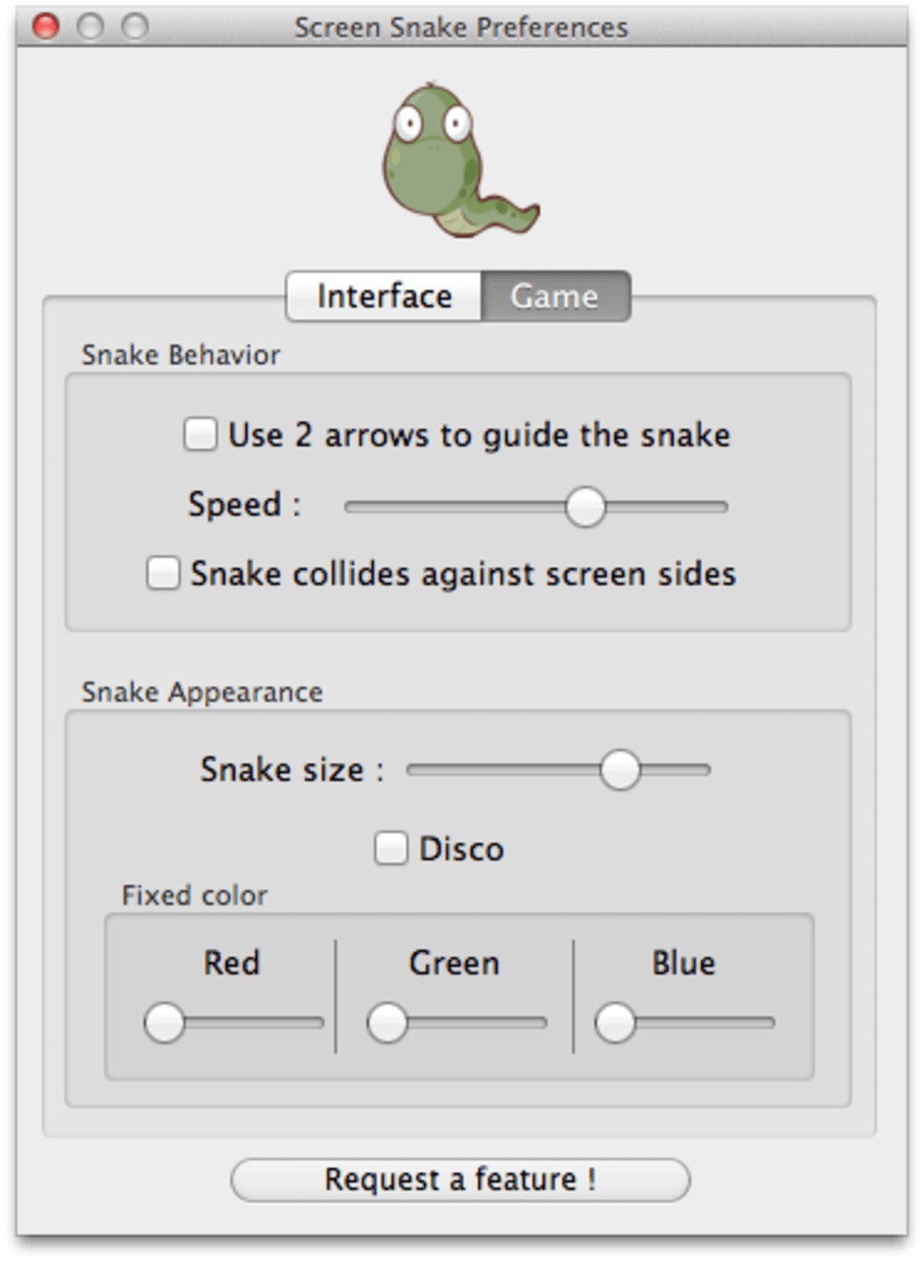 screen snake game for mac