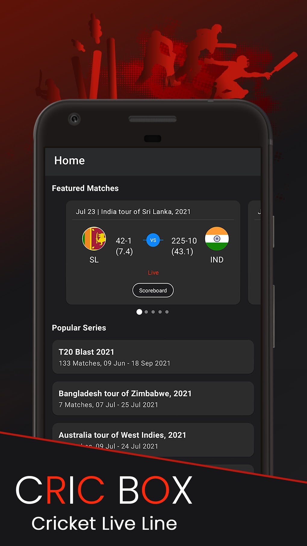 CricBox - Fast Cricket Live Line для Android — Скачать