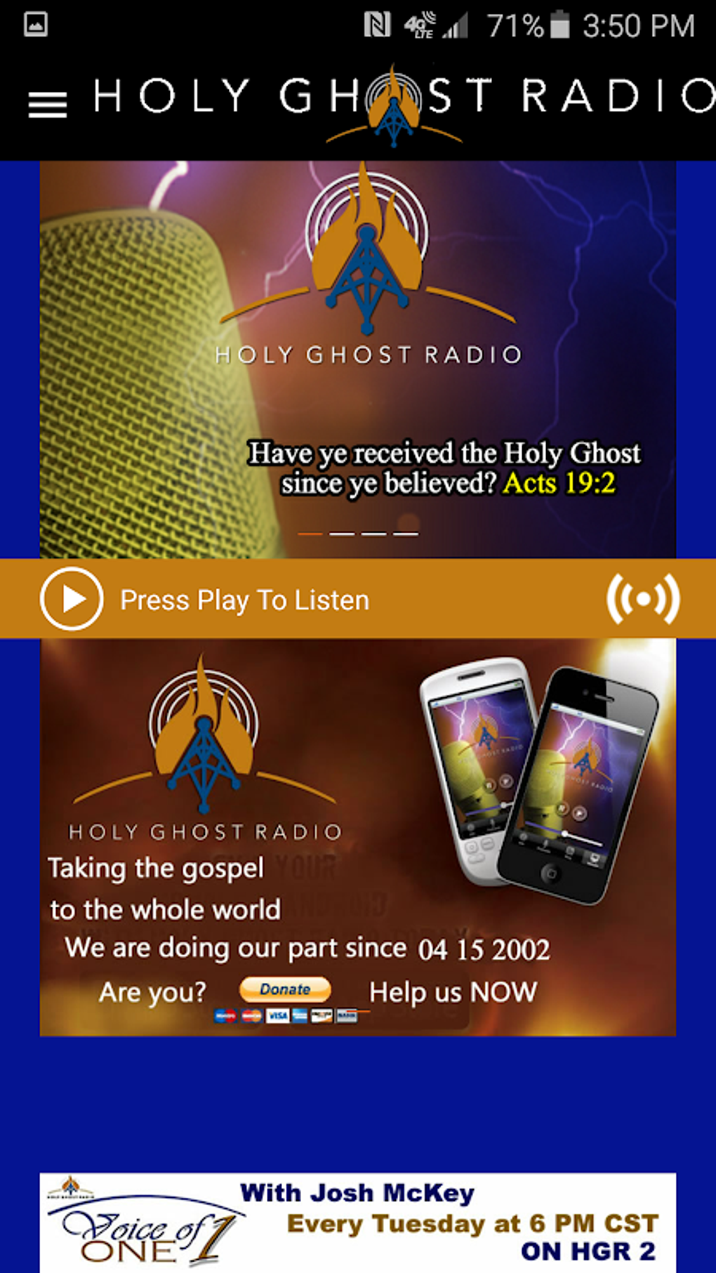 Holy Ghost Radio APK для Android — Скачать