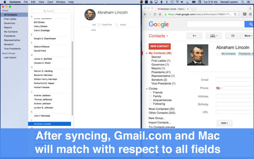 best free google contacts app for mac