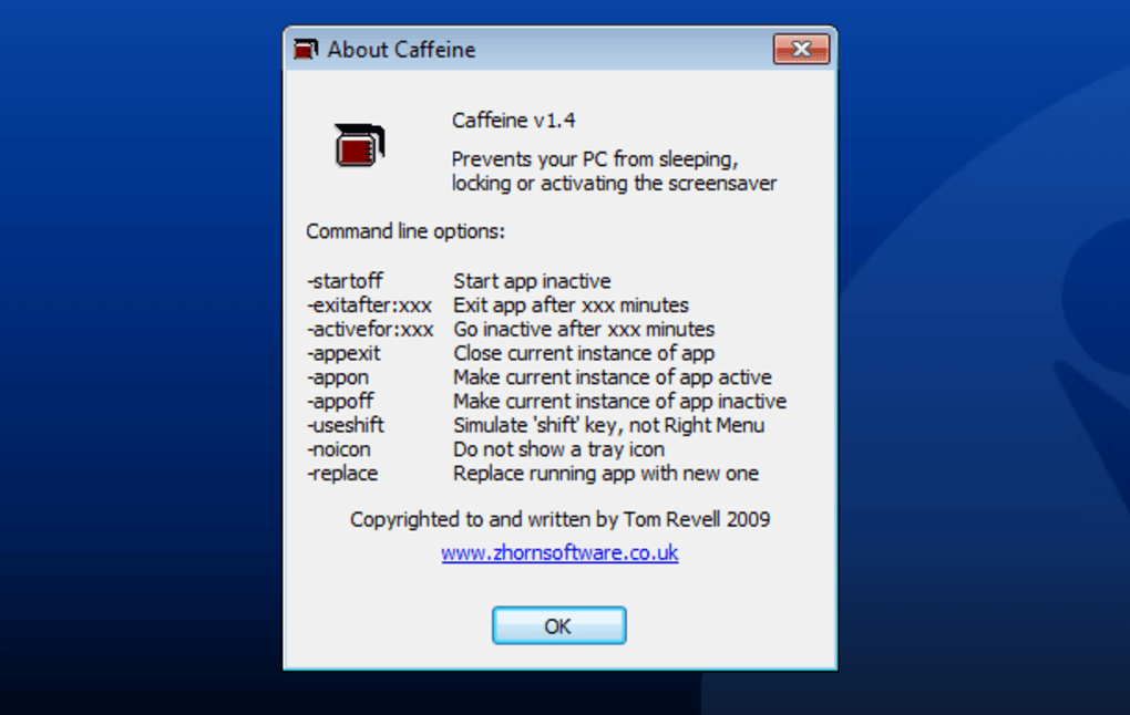 download caffeine windows 10