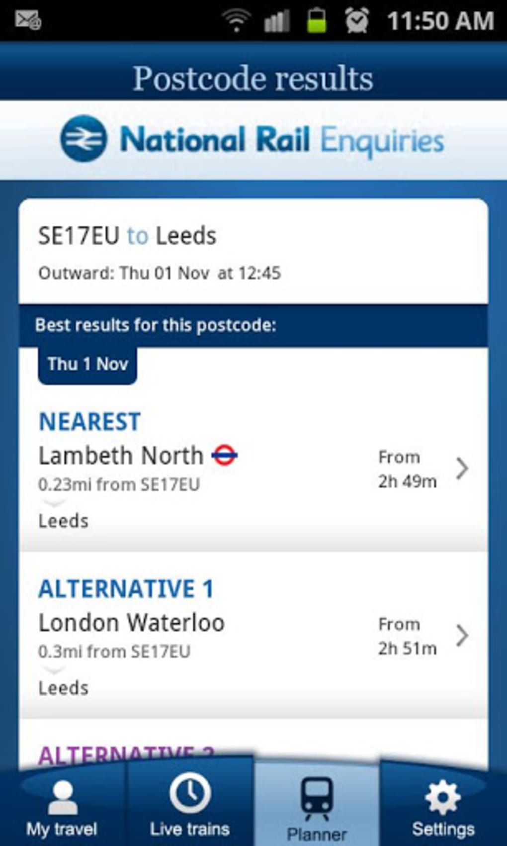 National Rail Enquiries Na Android Download