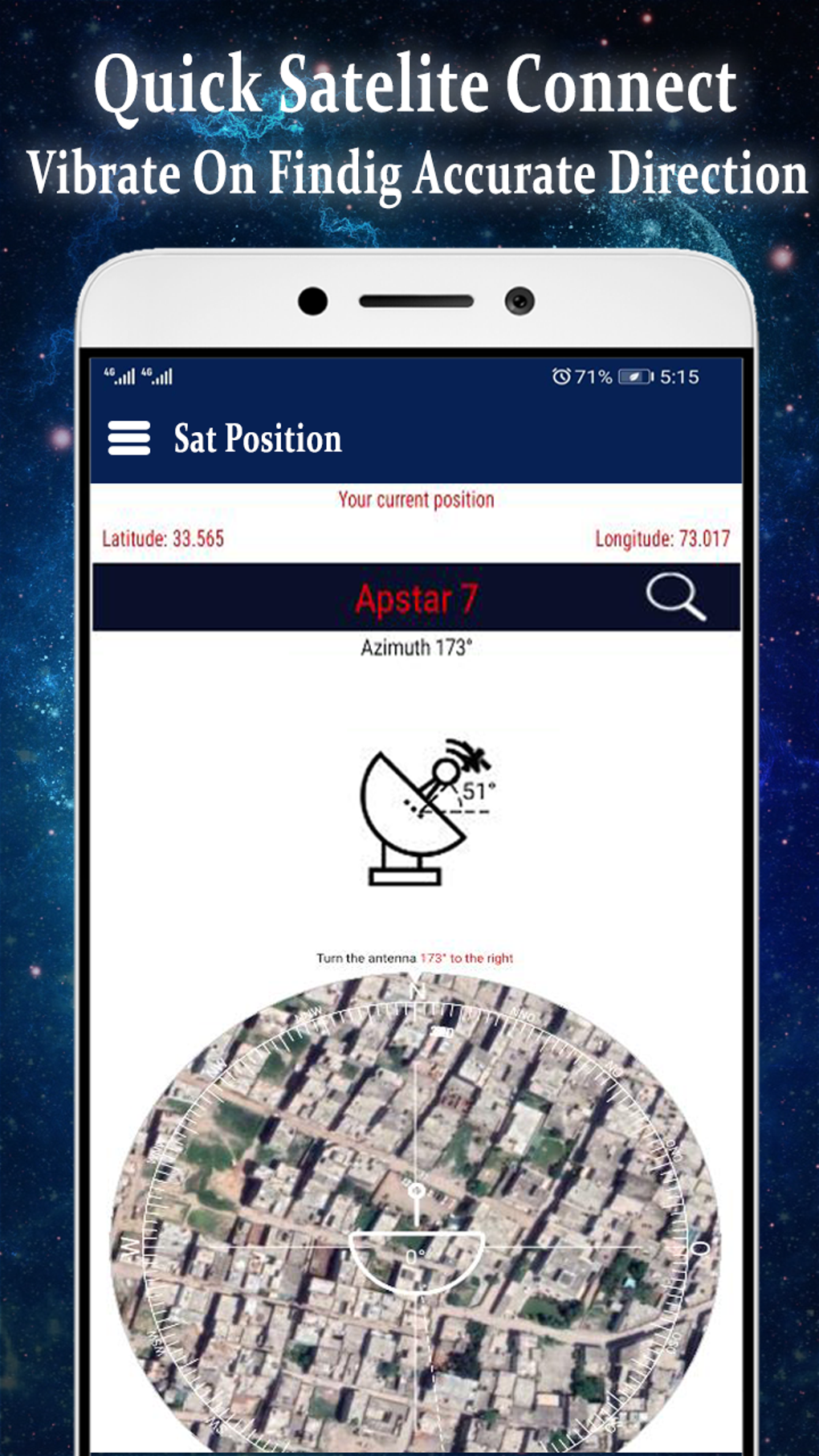 Satellite Director SatFinder with Gyro Compass для Android — Скачать