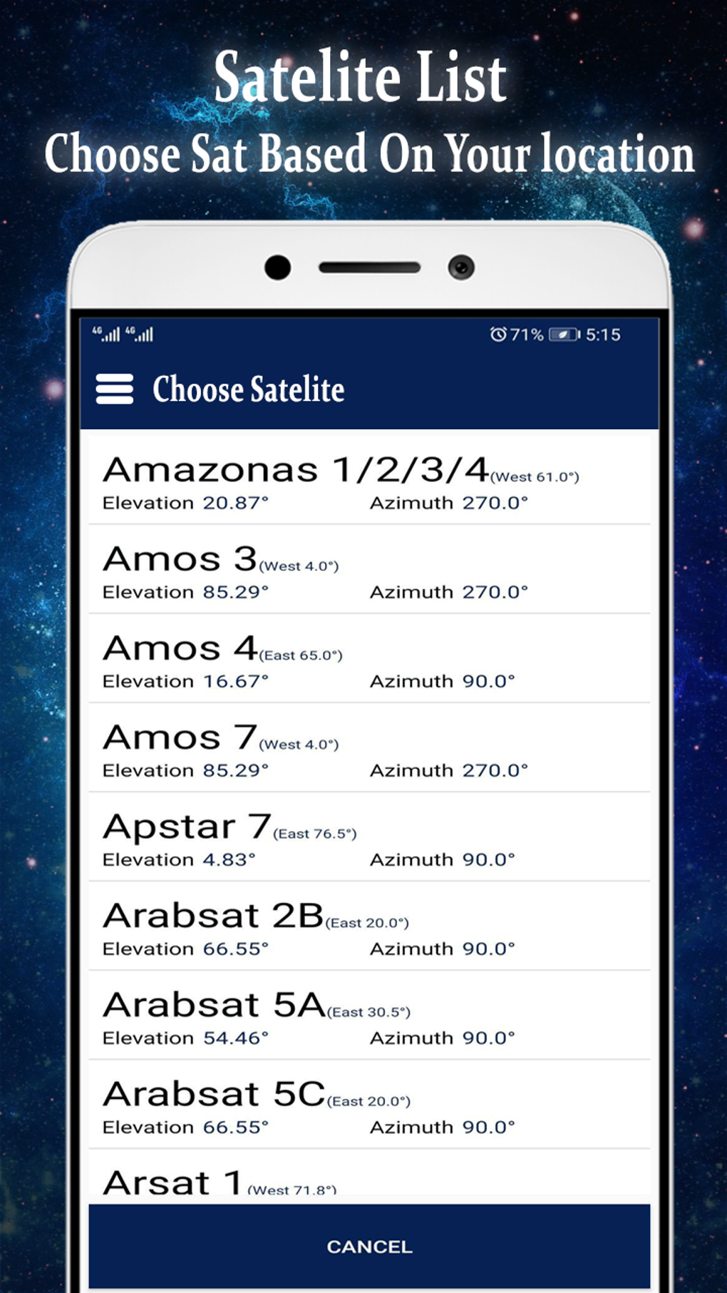 Satellite Director SatFinder with Gyro Compass для Android — Скачать