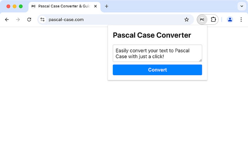 Pascal Case Converter Google Chrome 용 - 확장 프로그램 다운로드