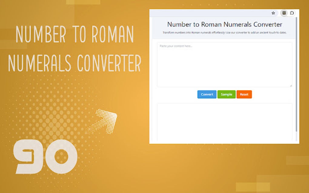 Number to Roman Numerals Converter for Google Chrome - Extension Download