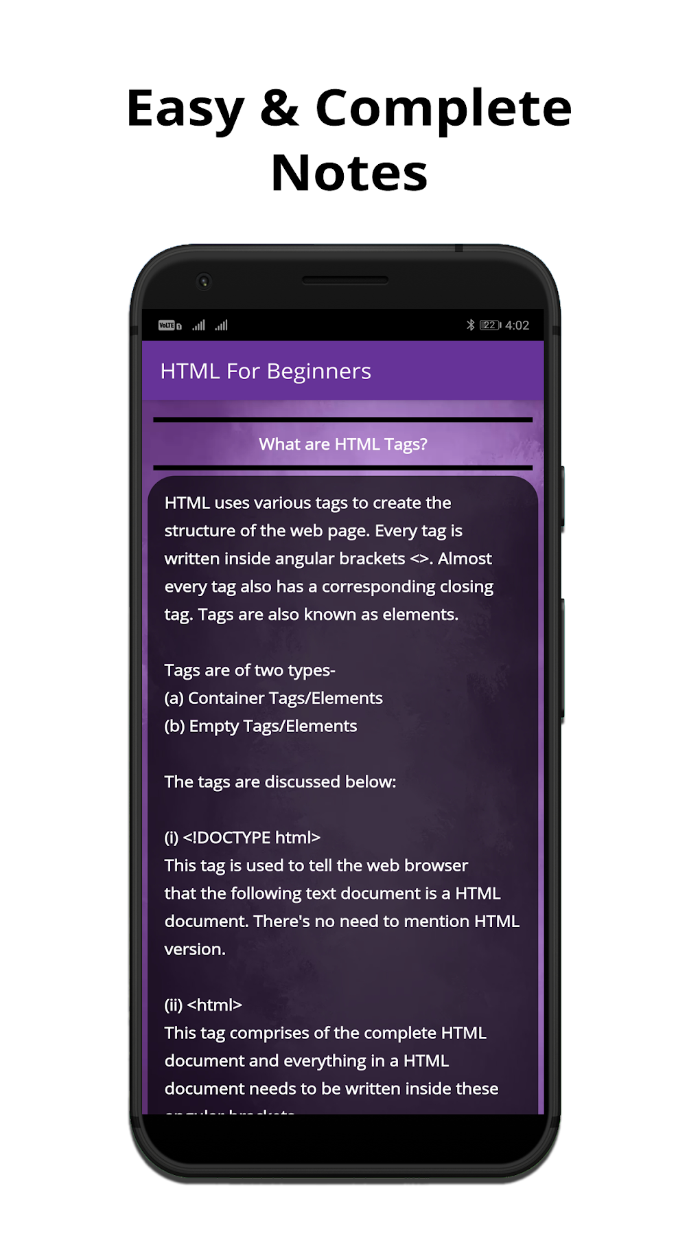 Html for beginners for android download