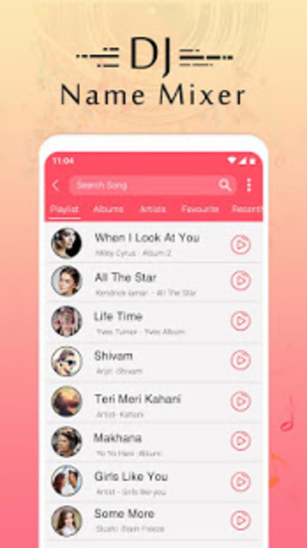 DJ Name Mixer With Music Player - Mix Name To Song APK สำหรับ Android -  ดาวน์โหลด