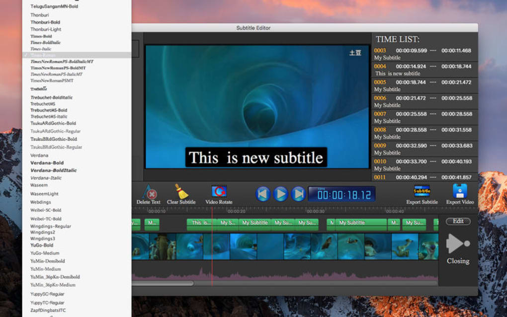 subtitle editor for mac