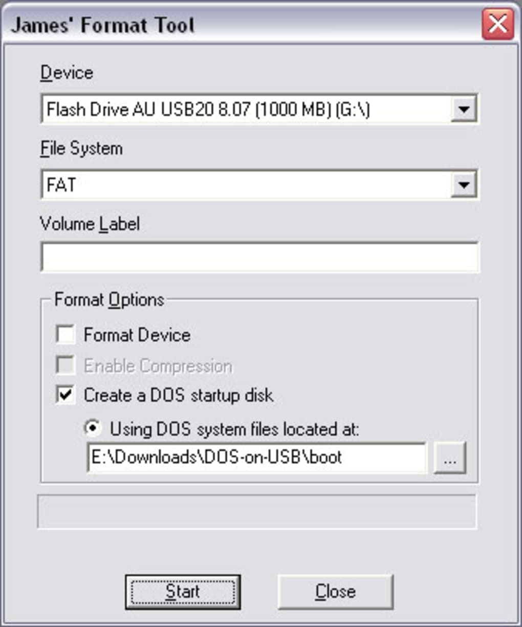 Åben Delvis lugtfri DOS-on-USB - Download