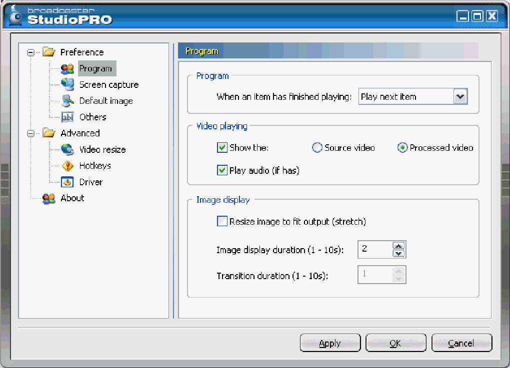 Broadcaster's StudioPRO - Download