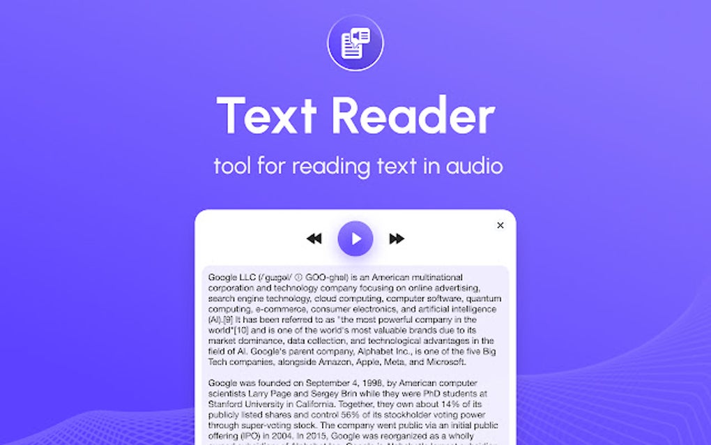 Text Reader for Google Chrome - Extension Download
