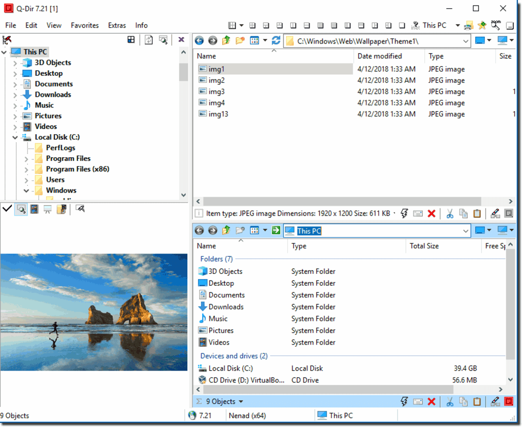 Q-Dir 9.04.0 – The Quad File Explorer Free Download 2021