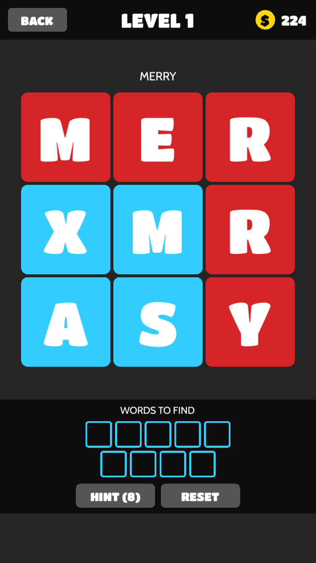 Word crush christmas brain puzzles free by mediaflex games for iphone