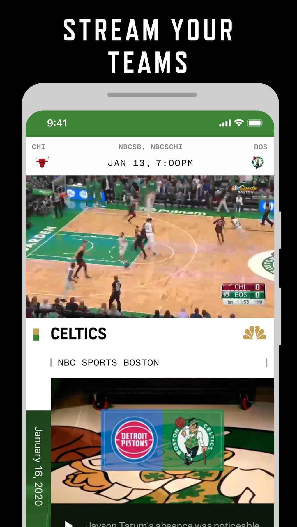 MyTeams by NBC Sports für Android