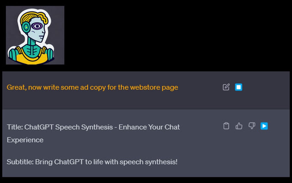 Chatgpt speech synthesis para google chrome extens o download